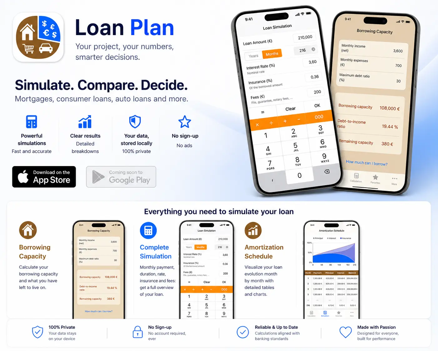Loan Plan app preview